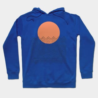 Abstract minimalist sun ocean landscape Hoodie